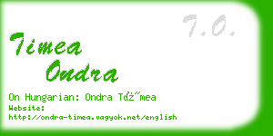 timea ondra business card